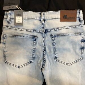 Blue Slim Straight Argonaut Jeans with Vintage Wash